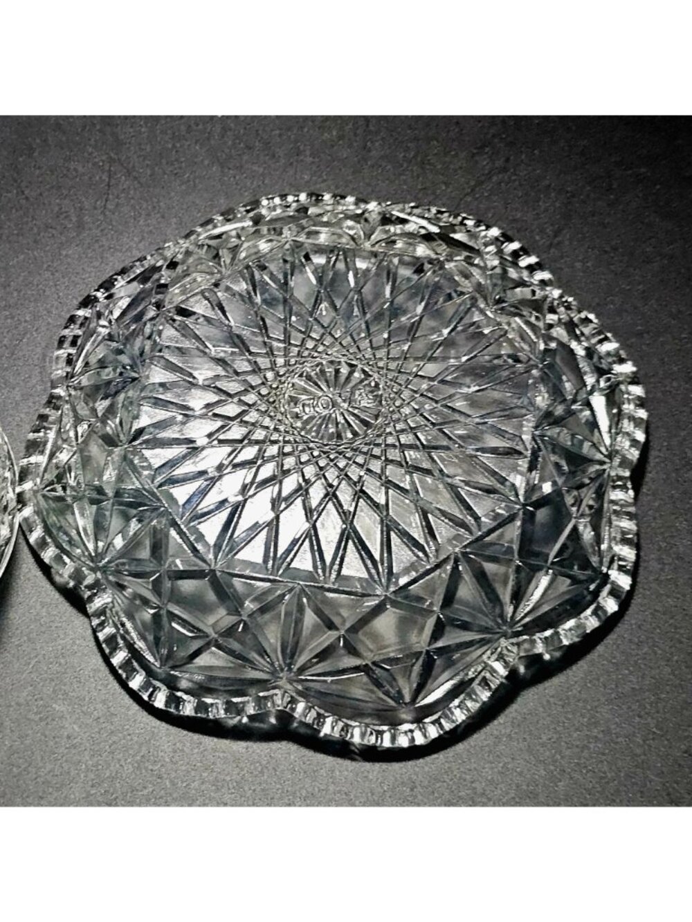 Avon Fostoria Butter Cheese Dish Dome Cover vintage crystal glass 1973 - Picture 7 of 8